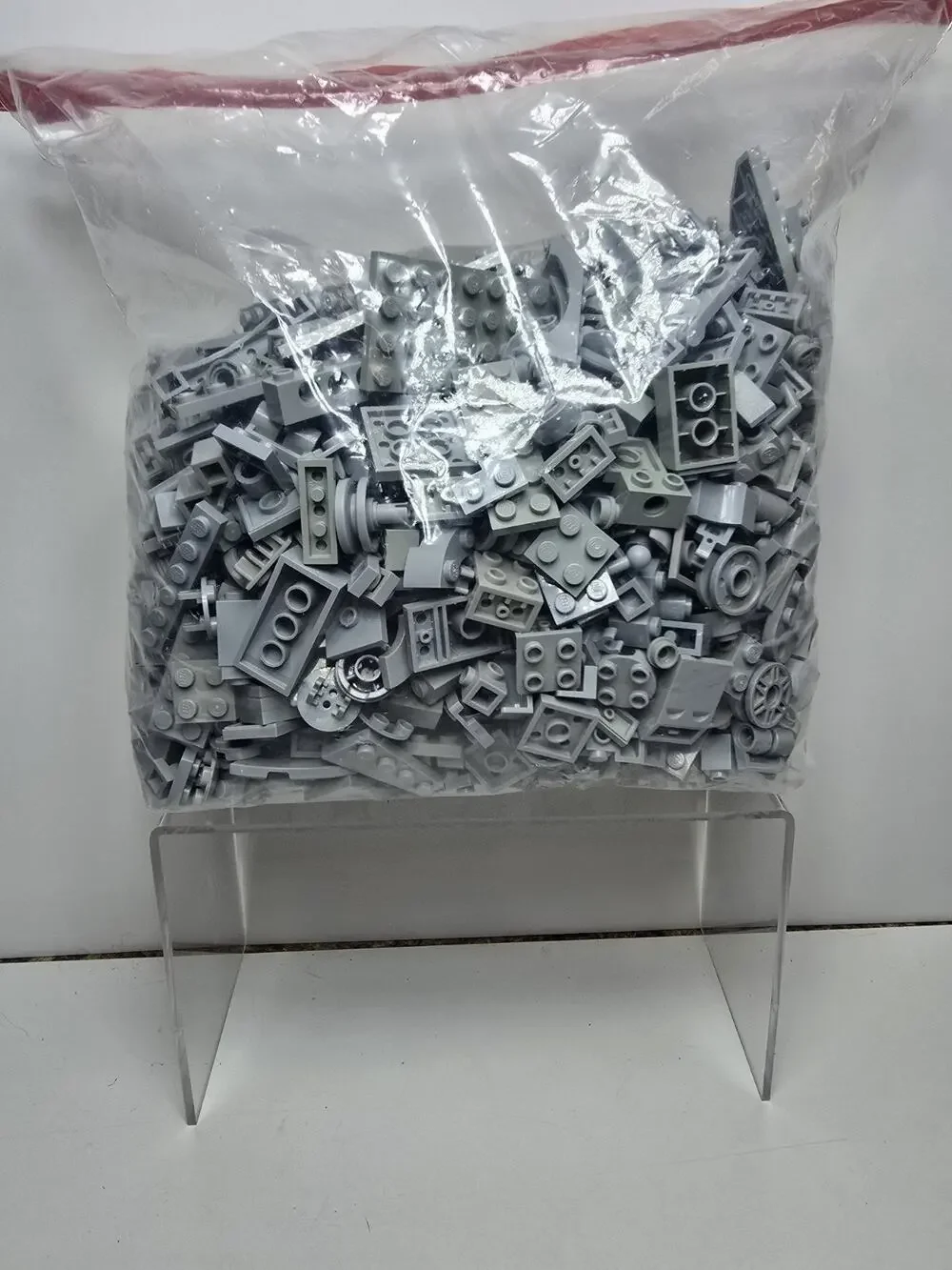 LEGO Bulk lot 2lbs pounds clean LIGHT GRAY MIX bricks blocks pieces #2